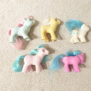 Lot of 5 G1 Vintage My Little Pony Babies (TLC)